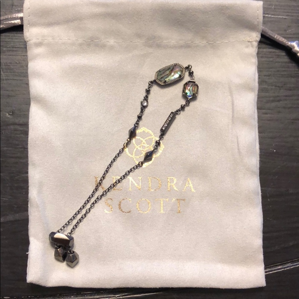 Abalone & gunmetal dedra bracelet